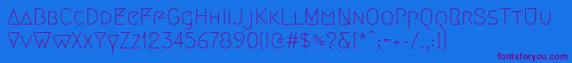 Megrim Font – Purple Fonts on Blue Background
