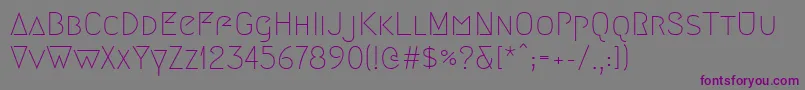 Шрифт Megrim – фиолетовые шрифты на сером фоне