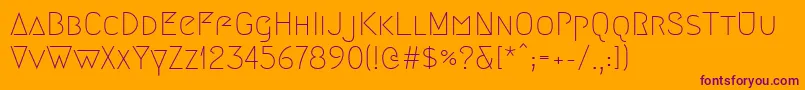 Megrim Font – Purple Fonts on Orange Background
