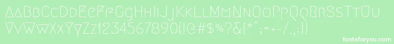 Megrim Font – White Fonts on Green Background
