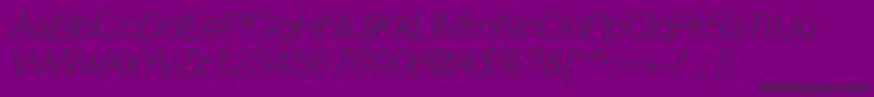 More about HelveticaLt36ThinItalic Font HelveticaLt36ThinItalic Font – Black Fonts on Purple Background