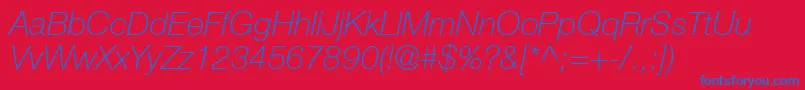 fuente HelveticaLt36ThinItalic – Fuentes Azules Sobre Fondo Rojo