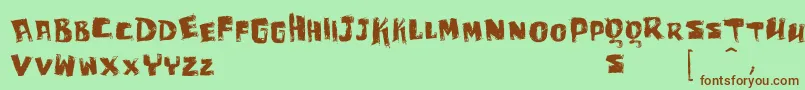 VtksBagaco Font – Brown Fonts on Green Background