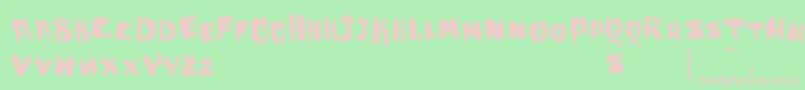 VtksBagaco Font – Pink Fonts on Green Background