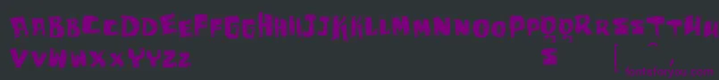 Шрифт VtksBagaco – фиолетовые шрифты на чёрном фоне