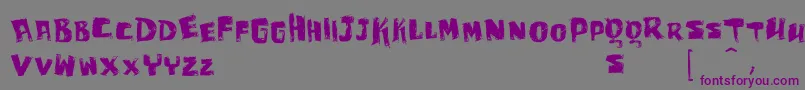 VtksBagaco Font – Purple Fonts on Gray Background