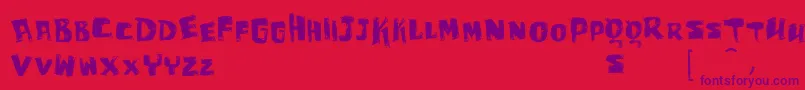 VtksBagaco Font – Purple Fonts on Red Background