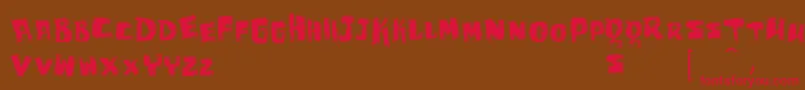 VtksBagaco Font – Red Fonts on Brown Background