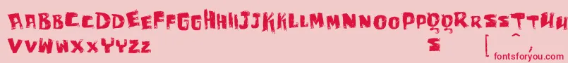 VtksBagaco Font – Red Fonts on Pink Background