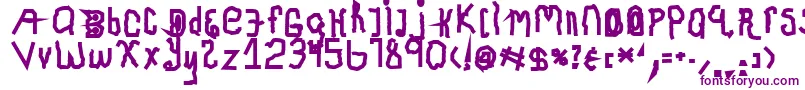 ChildhoodThick Font – Purple Fonts on White Background