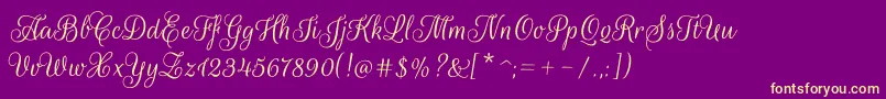 Más sobre la fuente RougescriptRegular fuente RougescriptRegular – Fuentes Amarillas Sobre Fondo Morado