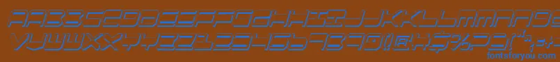 Qgear2sic Font – Blue Fonts on Brown Background