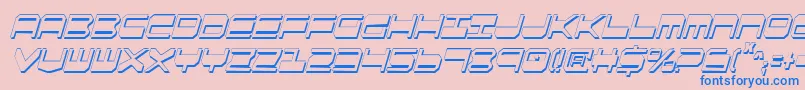 Qgear2sic Font – Blue Fonts on Pink Background