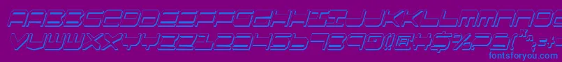 Qgear2sic Font – Blue Fonts on Purple Background