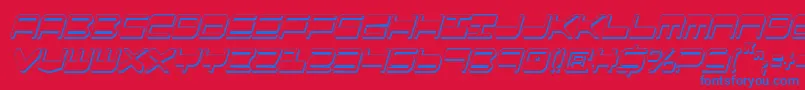 フォントQgear2sic – 赤い背景に青い文字