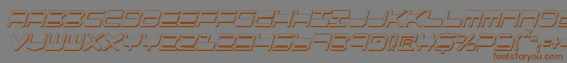 Qgear2sic-Schriftart – Braune Schriften auf grauem Hintergrund