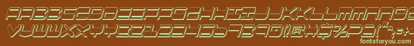 Qgear2sic Font – Green Fonts on Brown Background