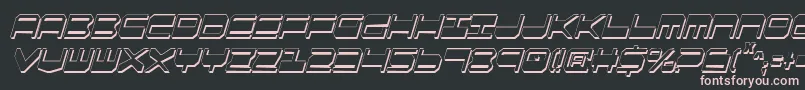 Qgear2sic-Schriftart – Rosa Schriften auf schwarzem Hintergrund