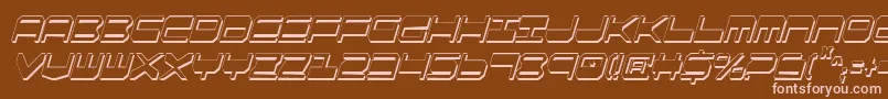 Qgear2sic Font – Pink Fonts on Brown Background