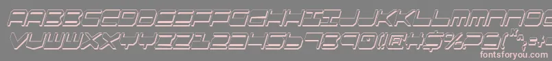 Qgear2sic-Schriftart – Rosa Schriften auf grauem Hintergrund