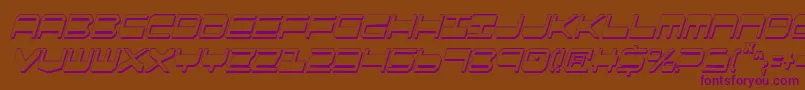 Qgear2sic Font – Purple Fonts on Brown Background
