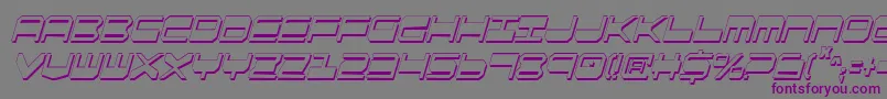 Qgear2sic Font – Purple Fonts on Gray Background