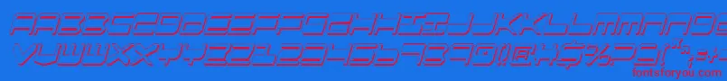 Qgear2sic Font – Red Fonts on Blue Background