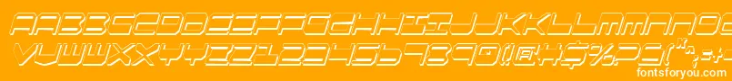 Шрифт Qgear2sic – белые шрифты на оранжевом фоне