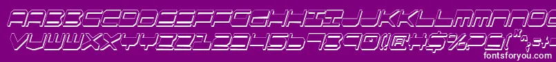 フォントQgear2sic – 紫の背景に白い文字