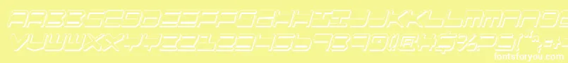 Qgear2sic Font – White Fonts on Yellow Background