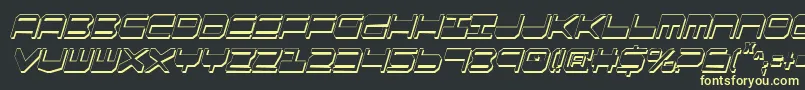 Qgear2sic Font – Yellow Fonts on Black Background