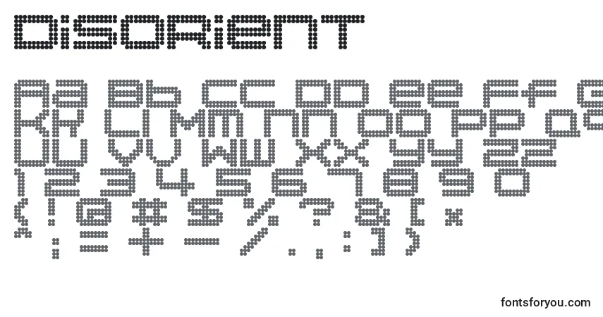 Шрифт Disorient – алфавит, цифры, специальные символы