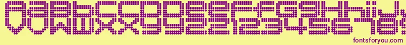 Disorient Font – Purple Fonts on Yellow Background