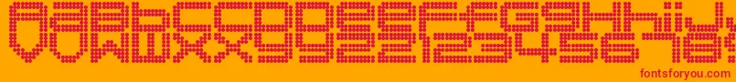 Disorient Font – Red Fonts on Orange Background