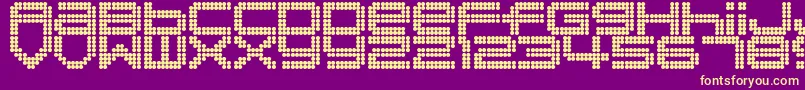 Disorient Font – Yellow Fonts on Purple Background