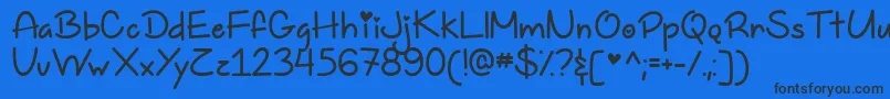 TooFreakinCuteDemo Font – Black Fonts on Blue Background