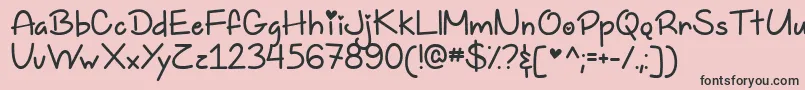 TooFreakinCuteDemo Font – Black Fonts on Pink Background