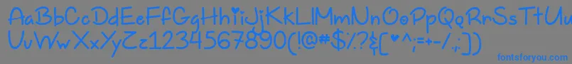 TooFreakinCuteDemo Font – Blue Fonts on Gray Background