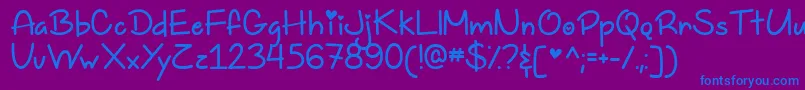 TooFreakinCuteDemo Font – Blue Fonts on Purple Background