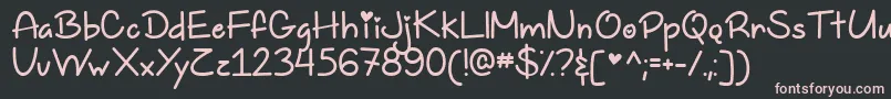 フォントTooFreakinCuteDemo – 黒い背景にピンクのフォント