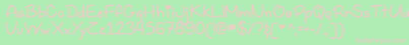 TooFreakinCuteDemo Font – Pink Fonts on Green Background