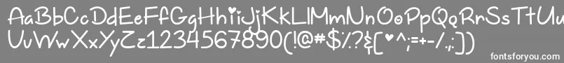TooFreakinCuteDemo-Schriftart – Weiße Schriften auf grauem Hintergrund