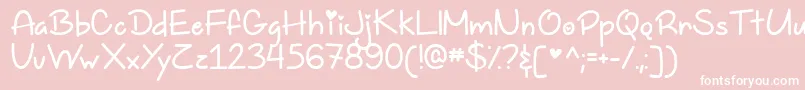 フォントTooFreakinCuteDemo – ピンクの背景に白い文字