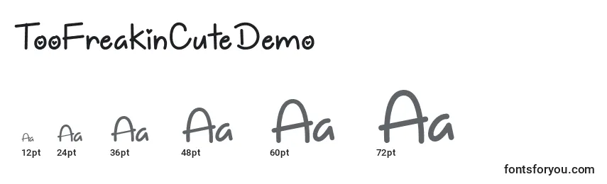 TooFreakinCuteDemo Font Sizes