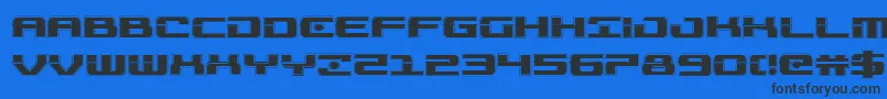Troopersacad Font – Black Fonts on Blue Background