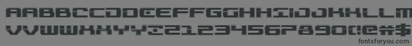 フォントTroopersacad – 黒い文字の灰色の背景
