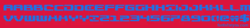 Troopersacad Font – Blue Fonts on Red Background