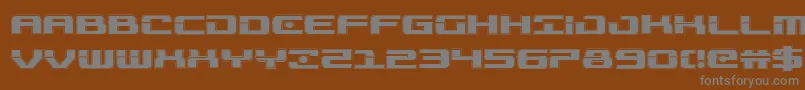 Troopersacad Font – Gray Fonts on Brown Background