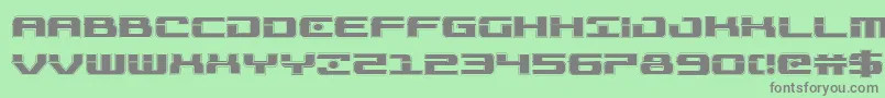Troopersacad Font – Gray Fonts on Green Background