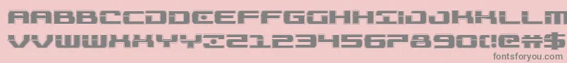 Troopersacad Font – Gray Fonts on Pink Background